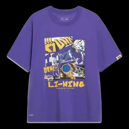 Li-Ning Basketball Graphic T-shirt 'Purple'