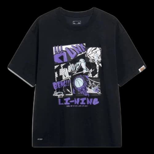 Li-Ning Basketball Graphic T-shirt 'Black'