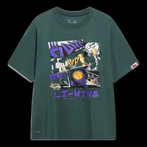Li-Ning Basketball Graphic T-shirt 'Forest Green'