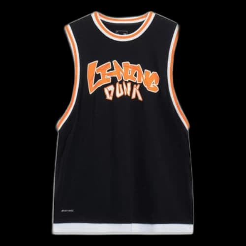 Li-Ning Hoops Graphic Faux Two Piece T-shirt 'Black White'
