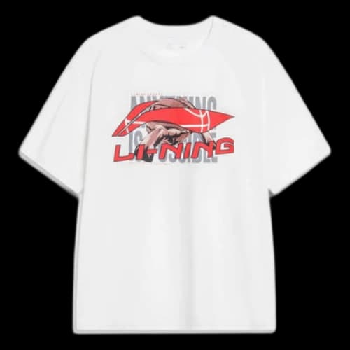 Li-Ning Essential Basketball Logo T-shirt 'White Red'