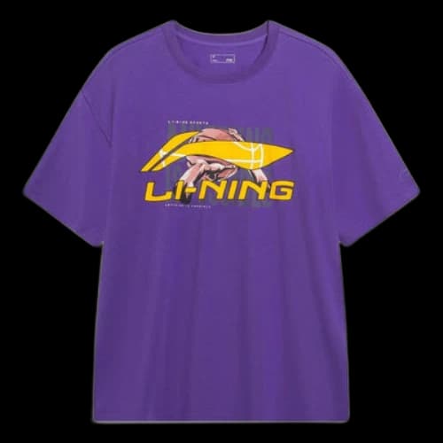 Li-Ning Essential Basketball Logo T-shirt 'Purple Yellow'