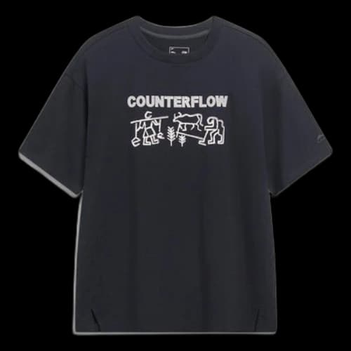 Li-Ning Counterflow Logo T-shirt 'Black'