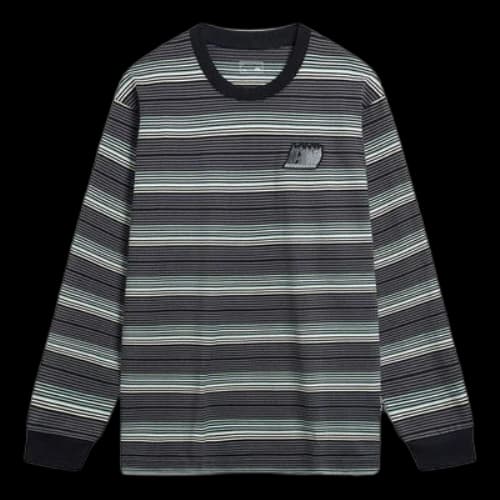 Li-Ning Classic Lifestyle Stripes Long Sleeve Shirt 'Grey Black'
