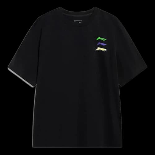 Li-Ning Triple Logo Loose Fit T-shirt 'Black'