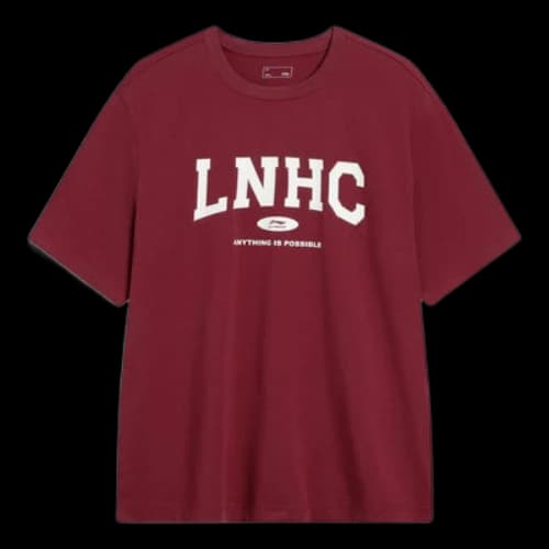 Li-Ning Anything Is Possible Logo T-shirt 'Burgundy White'