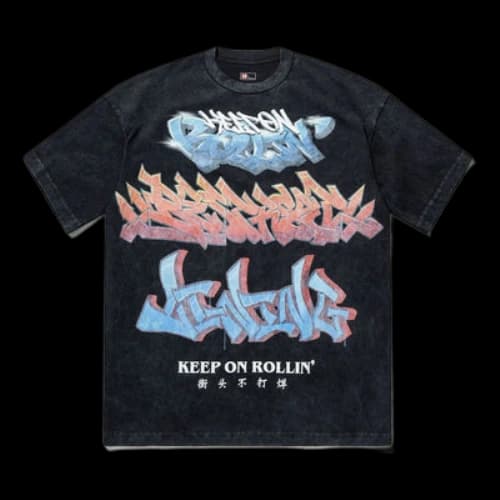 Li-Ning Keep On Rollin Graphic T-shirt 'Washed Black'
