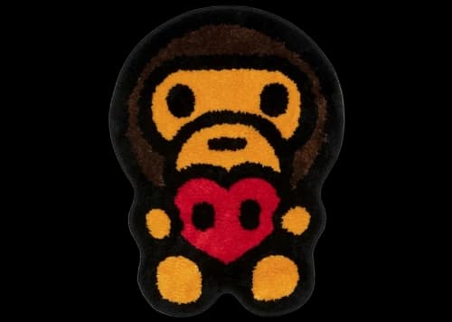 BAPE Baby Milo Heart Rug Brown