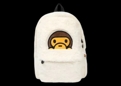 BAPE Baby Milo Fur Backpack Ivory