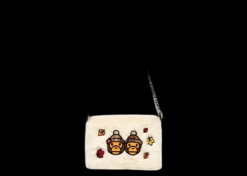 BAPE Baby Milo Fur Mini Cross Bag Ivory