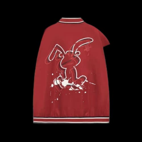 Li-Ning Rabbit Counterflow Graphic Baseball Jacket 'Red Beige'