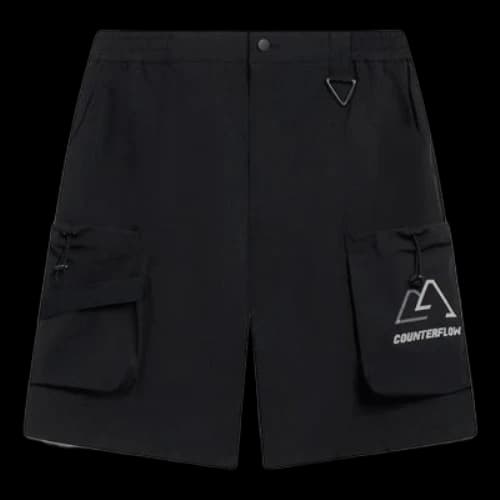 Li-Ning Counterflow Logo Straight Cargo Shorts 'Black'