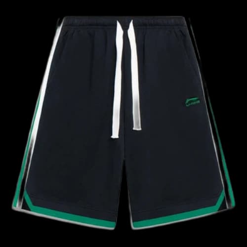 Li-Ning Striped Color Block Shorts 'Black Green'