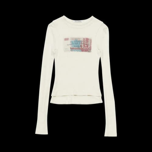 Acne Studios Double Layered T-Shirt 'Ecru Melange'