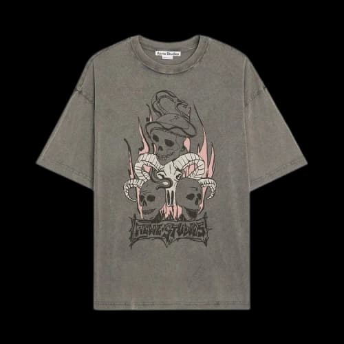 Acne Studios Graphic T-Shirt 'Faded Black'