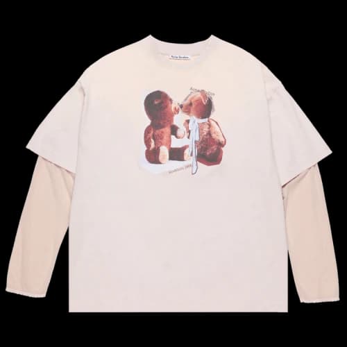 Acne Studios Layered Print T-Shirt 'Violet Pink'