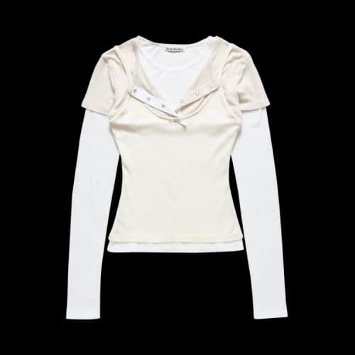 Acne Studios Layered Long-Sleeve 'White/Off White'
