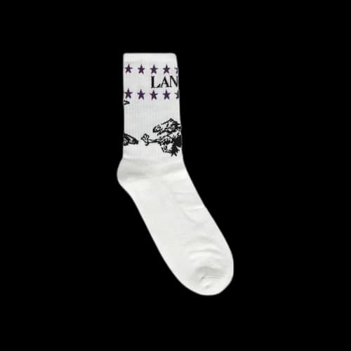 Lanvin x Future Logo Socks 'White Mustang/Black'