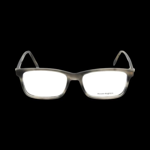Alexander McQueen Square-Frame Acetate Optical Frames Grey Grey Transparent (AM0162O-30006093-004)