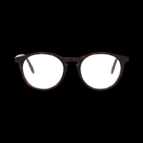 Alexander McQueen Round-Frame Acetate Optical Frames Havana Havana Transparent (AM0190O-30006879-002)