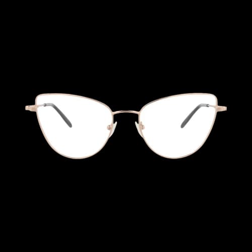 Alexander McQueen Cat Eye-Frame Metal Optical Frames Gold Gold Transparent (AM0268O-30008678-002)