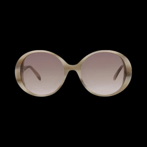 Alexander McQueen Round Sunglasses 'Ivory/Brown'