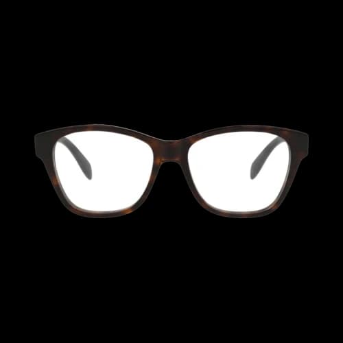 Alexander McQueen Square-Frame Acetate Optical Frames Havana Havana Transparent (AM0306O-30010888-002)