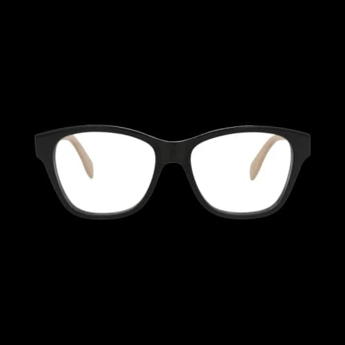 Alexander McQueen Square-Frame Acetate Optical Frames Black Black Transparent (AM0306O-30010888-004)