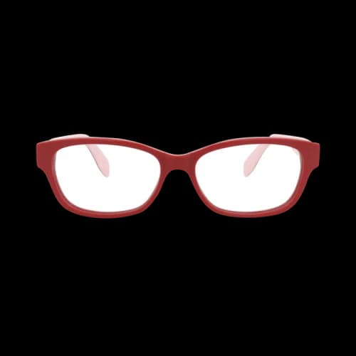 Alexander McQueen Square-Frame Acetate Optical Frames Red Red Transparent (AM0344O-30011495-004)