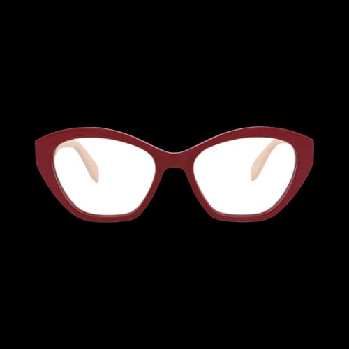 Alexander McQueen Cat Eye-Frame Acetate Optical Frames Red Red Transparent (AM0360O-30012342-004)