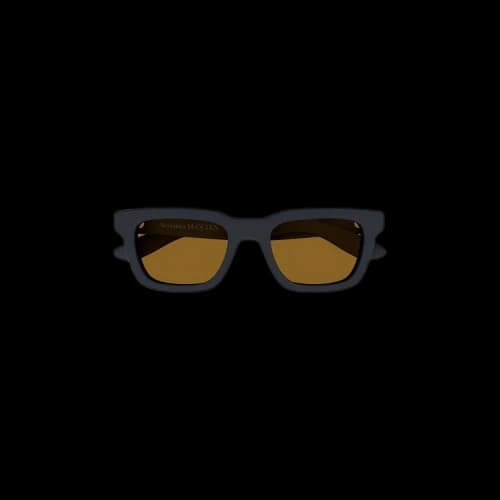 Alexander McQueen Square Sunglasses 'Grey/Yellow'