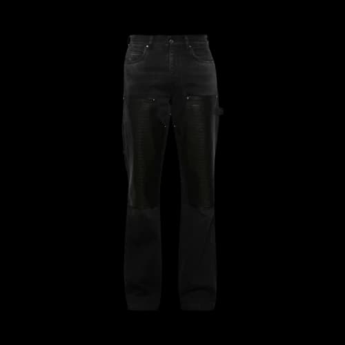 Amiri Embossed Croc Carpenter Jeans 'Dusk Black'