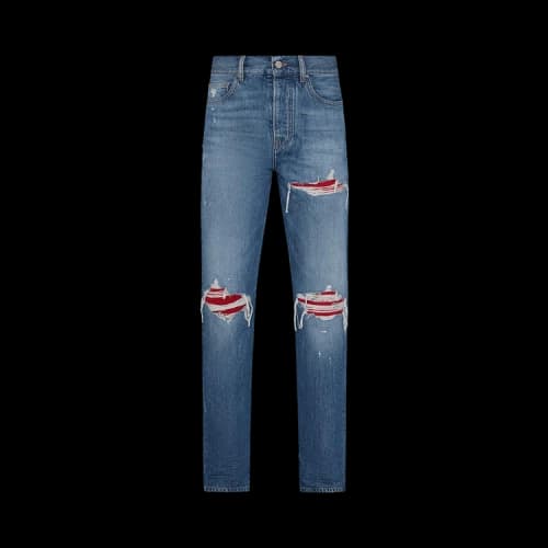 Amiri Suede Straight Mx1 Jean 'Medium Indigo'