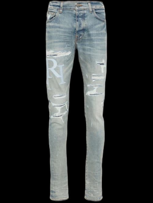 AMIRI Staggered Logo Jean Clay Indigo