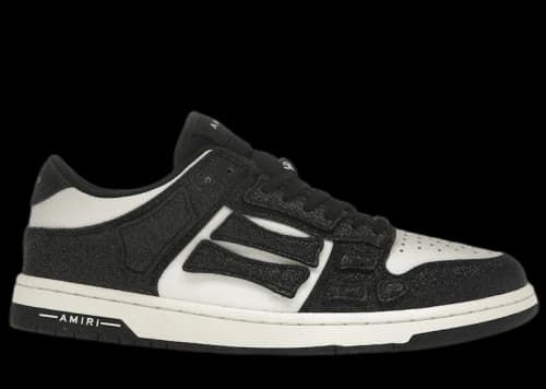 AMIRI Skel Top Low Shimmer Black White