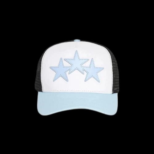 Amiri 3 Star Trucker Hat 'Cerulean'