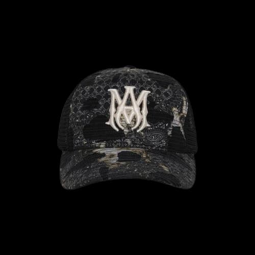 Amiri Bandana Repair Trucker Hat 'Black'