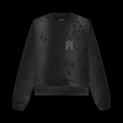 Amiri Logo Shotgun Crewneck 'Faded Black'