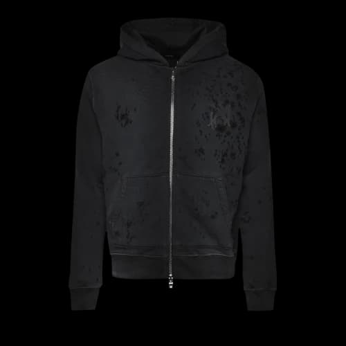 Amiri MA Logo Shotgun Zip Hoodie 'Faded Black'