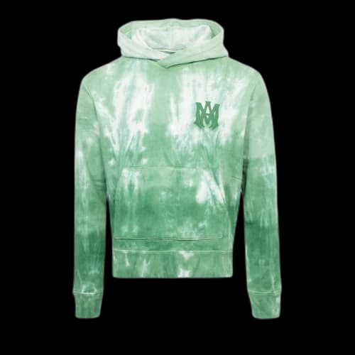Amiri MA Logo Dip Dye Hoodie 'Mineral Green'