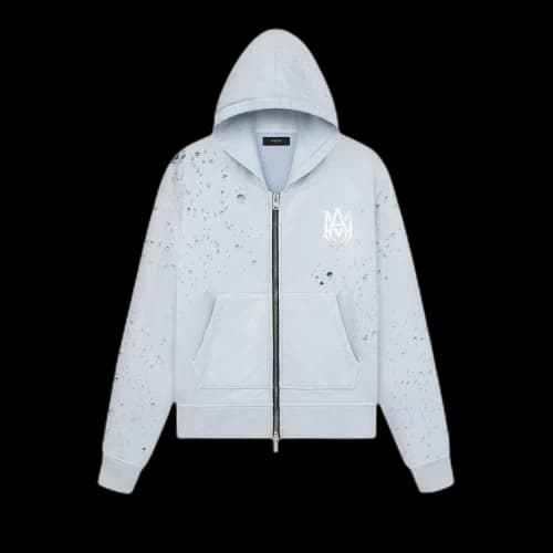Amiri Washed MA Shotgun Hoodie 'Grey Dawn'