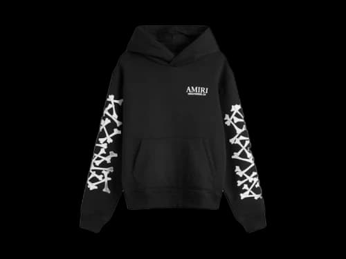 AMIRI Stacked Bones Hoodie Black/White
