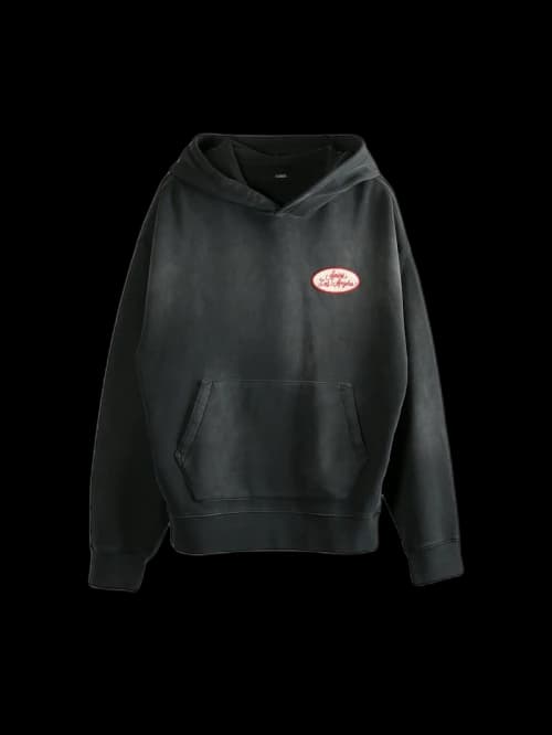 AMIRI Station Patch Oversized Hoodie Black