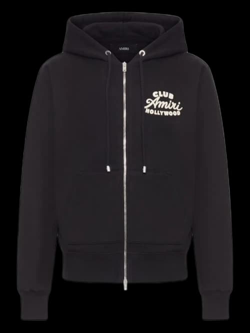 AMIRI Club Amiri Zip Hoodie Black