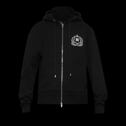 Amiri Ma Crest Zip Hoodie 'Black'