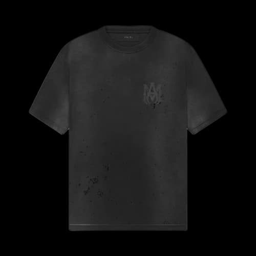 Amiri Logo Shotgun Tee 'Faded Black'