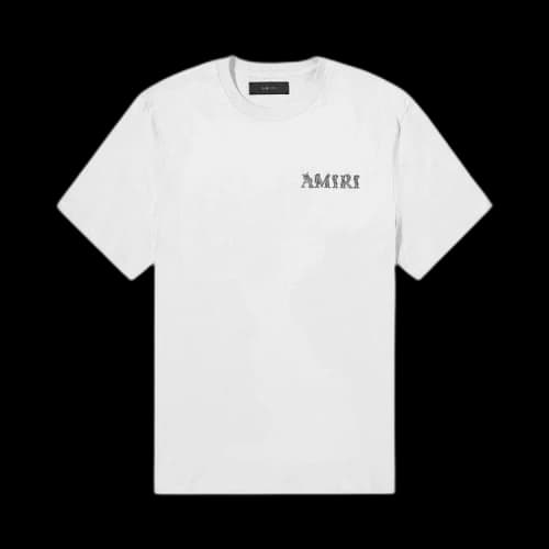 Amiri Baroque Logo Tee 'Grey Dawn'