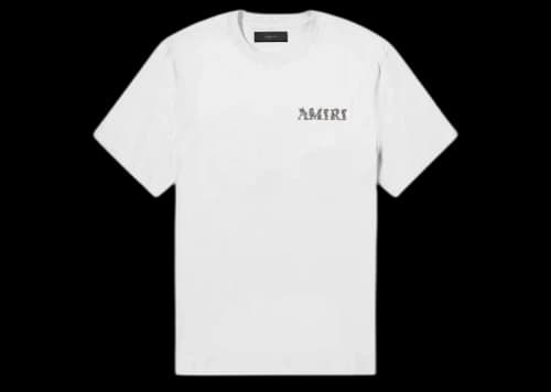 AMIRI MA Baroque Logo Tee Gray Dawn