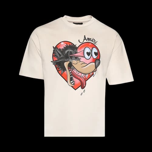 Amiri Hopeless Romantic Tee 'Ivory'