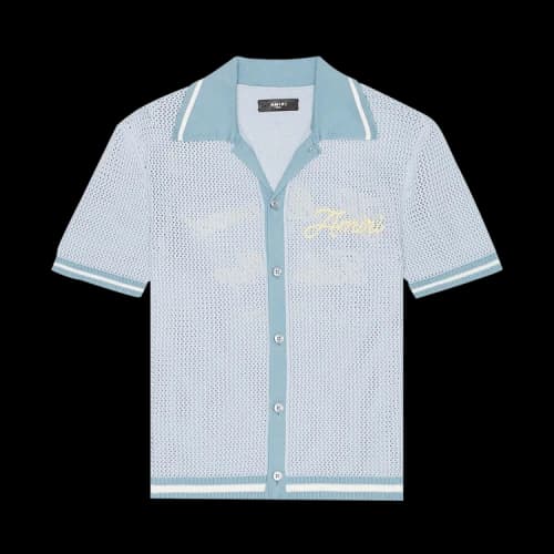 Amiri Tailoring Crotchet Polo 'Dusty Blue'